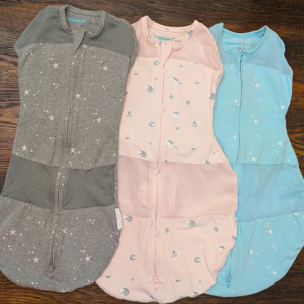 Happiest Baby Sleep Sacks - Gray, Pink, and Blue